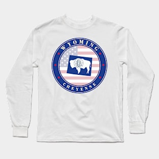 Wyoming Flag Long Sleeve T-Shirt